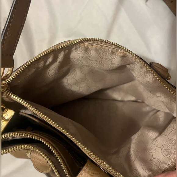 Michael Kors Tan Leather Sutton Satchel Shoulder Purse - Picture 7 of 9